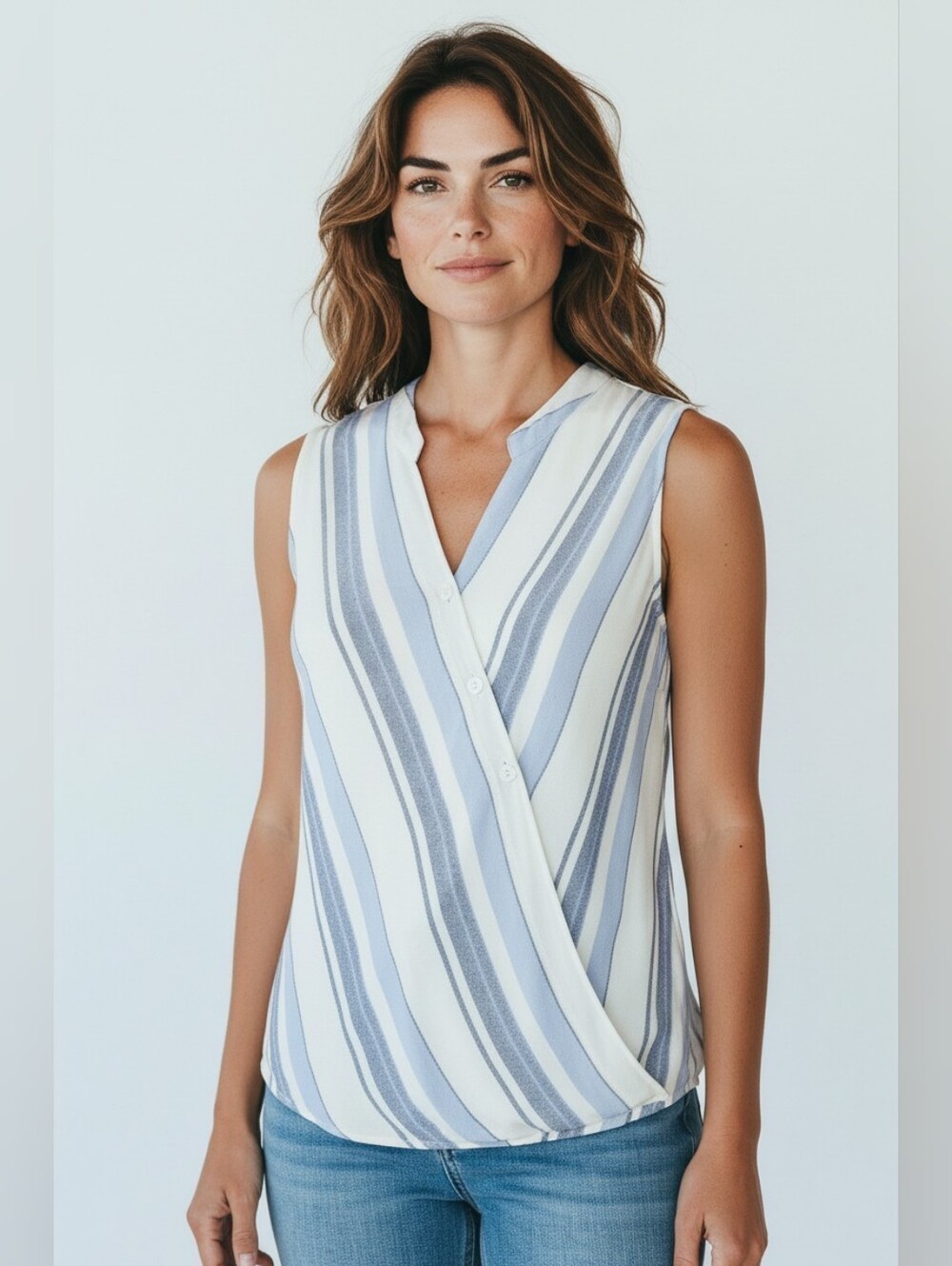 Alya Crossover Wrap Sleeveless Top